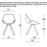 Polyurethane reception chair on trestles Veinge