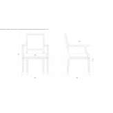 Beech chair with armrests Dudar