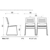 Plastic chair with a sleigh-shaped base, stackable Hodonin