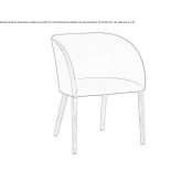 Chair with fabric armrests and ash structure Radstadt