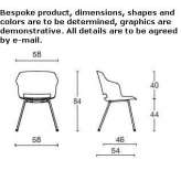 Polypropylene chair with armrests Chalampe