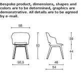 Polypropylene chair with integrated cushion Chalampe