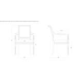 Beech chair with armrests Kitimat