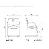 Upholstered chair on supports Torija