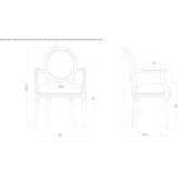 Beech chair with armrests Aris