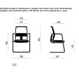 Cantilever chair with armrests Udine