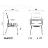 Plastic chair with armrests Chantome