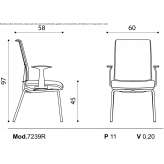 Upholstered chair with armrests Chantome