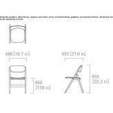 Folding beech chair Linthal