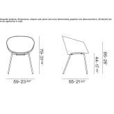 Chair with a base on 4 steel legs Kirkby