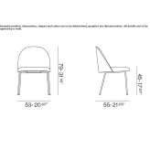 Chair with a base on 4 steel legs Khosta