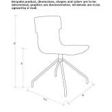 Obrotowe krzesło materiałowe na kozłach Meyssac