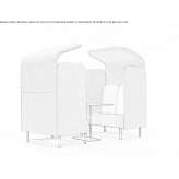 Sound-absorbing workstation and conference cabin Inirida