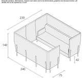 Sectional sofa with high backrest Tertenia