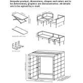 Office booth made of acoustic fabric with built-in lighting Ortisei