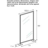 Free-standing protective barrier made of plexiglass Ekalaka