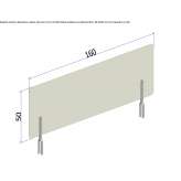 PMMA desk barrier for second level on acoustic panel Nevoy