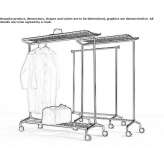 Brushed steel clothes rack Jonuta