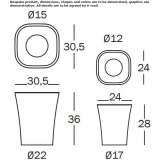 Polypropylene waste paper bin Virserum