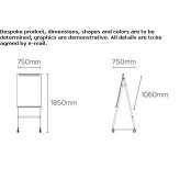 Swivel steel office board on wheels Cocieri