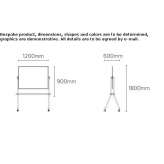 Swivel steel office board on wheels Kasimov