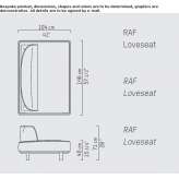 Two-seater fabric garden sofa Duverge