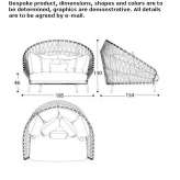 Two-seater acrylic garden sofa Pekmezli