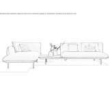 Corner modular garden sofa made of fabric Schaan