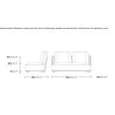 Sectional garden sofa made of fabric Frankton