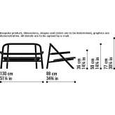 Dwuosobowa sofa ogrodowa iroko Vinninga