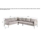 Segmentowa sofa ogrodowa z tkaniny Tidaholm