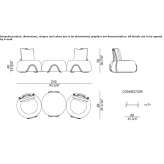 Modułowa sofa ogrodowa z tkaniny Zarraton