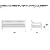 3-osobowa sofa ogrodowa z tkaniny Soimi