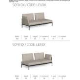 Corner sectional garden sofa with a chaise longue Sajan