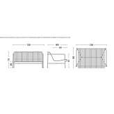 Steel garden sofa Quime