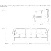 3-seater fabric garden sofa Resetari