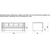 3-osobowa sofa ogrodowa z tkaniny Petrila