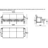 Skórzana sofa 3-osobowa Gardanne