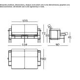 Sofa materiałowa 2-osobowa Gardanne