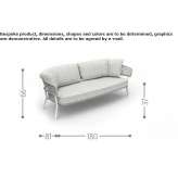 Two-seater garden sofa Claville