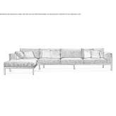 Corner fabric sofa with a chaise longue Pescia