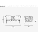 Garden sofa made of powder-coated aluminum Proceno