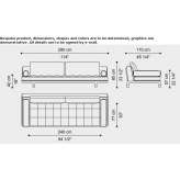 4-osobowa sofa ogrodowa z tkaniny Chaville