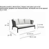 2-seater polyester garden sofa Klimovo