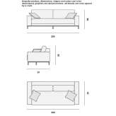 3-osobowa sofa ogrodowa z tkaniny Teutonia