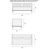 Two-seater fabric garden sofa Teutonia