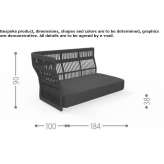 Sectional garden sofa made of fabric Pinole