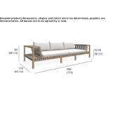 3-seater garden sofa Natters