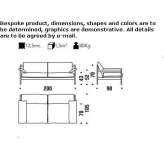 3-seater sofa with removable cover Sergach