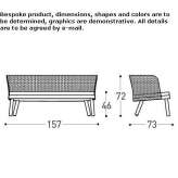 Two-seater, rope garden sofa Ponca